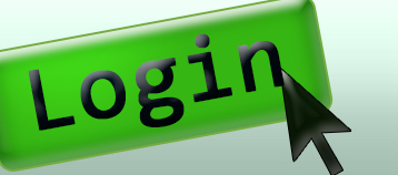 Green button words login with cursor arrow